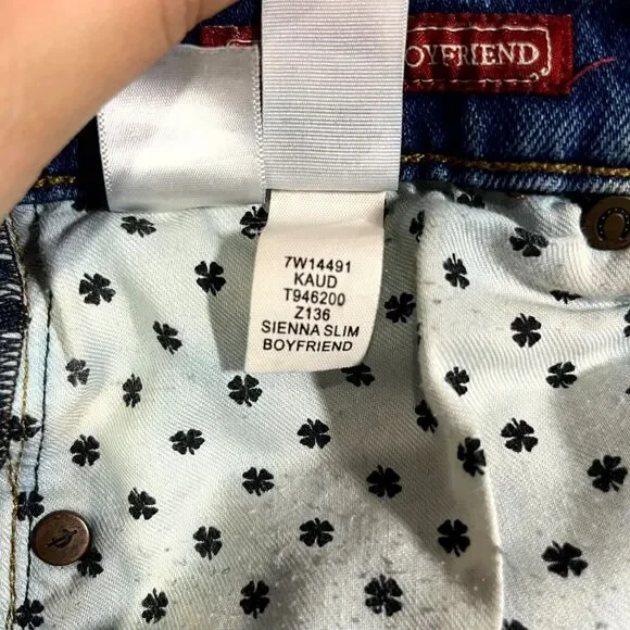 Lucky Brand Jeans Womens 0/25 Sienna Slim Boyfriend Blue Denim Casual Distressed - Picture 5 of 11